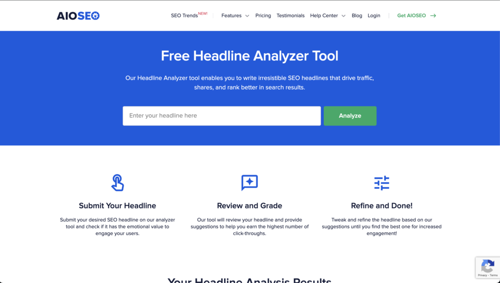 AIO SEO Headline Analyzer Tool